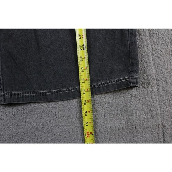 Bugle Boy Vest Mens Large Black Fade Denim Chambray Raw Hem Y2K Grunge Vintage - Picture 6 of 6